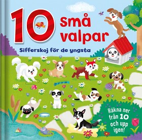 Bild på 10 små valpar sifferskoj för de yngsta