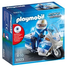 Bild på Playmobil City Action - Polismotorcykel med LED-ljus 6923