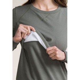 Bild på Boob Amning/gravid sweatshirt khaki (L)