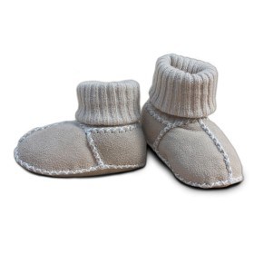 Bild på Eisbärchen Lammskinnstofflor Sand