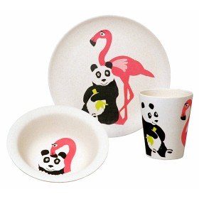 Bild på Edo Hungry Matset Bambu (Flamingo)