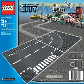 Bild på LEGO City - T-korsning och Kurva 7281