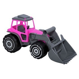 Bild på Plasto - Traktor med rosa hytt 33 cm