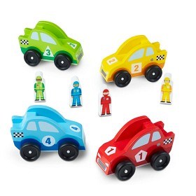 Bild på Melissa & Doug - Racingbilar i trä 4-pack