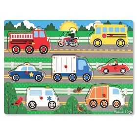 Bild på Melissa & Doug Knoppussel 8-bitar (Fordon)