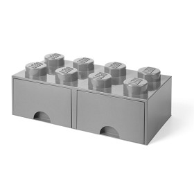 Bild på LEGO - Förvaringsbox 8 med lådor - stone grey