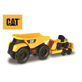 Bild på CAT - Dumper med hjullastare på släp - 36 cm