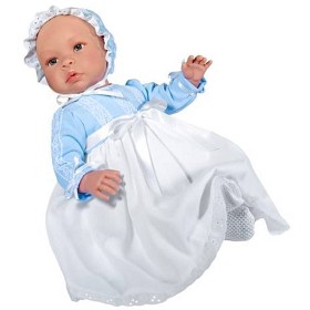 Bild på Asi - Babydocka Leo 46 cm med dopklänning