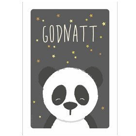 Bild på Studio Circus Affisch Panda Godnatt 21x30 cm