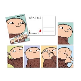 Bild på Alfons Åberg - Grattiskort / miniposter A5 - 5 st