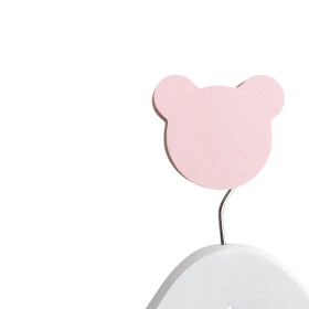 Bild på Knobbly Väggkrok Björn (Rosa)