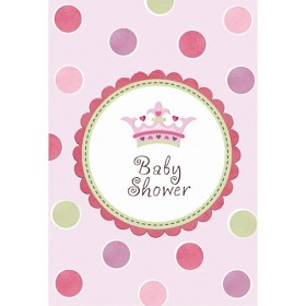 Bild på Little Princess Inbjudningskort Babyshower 8 st