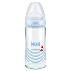 Bild på NUK First Choice Glasflaska 240ml Silikon (Blå)
