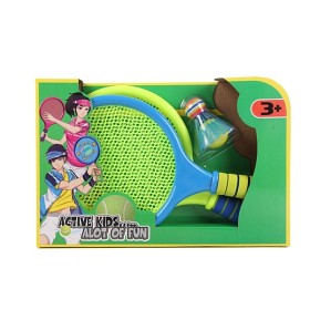 Bild på Racketset med boll och fjäderboll (Grön/Blå)