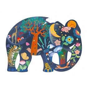 Bild på Djeco, Pussel Puzz´Art, Elephant 150-bitar