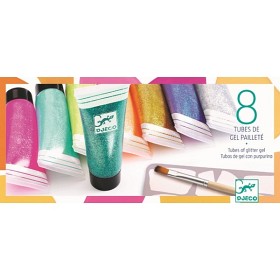 Bild på Djeco, 8 tubes of glitter gel