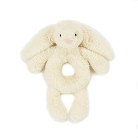 Bild på Jellycat, Bashful Vit Kanin Skallra 18 cm