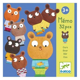 Bild på Djeco, Memo Bears 32 bitar