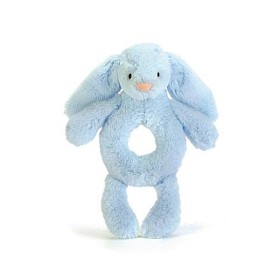 Bild på Jellycat, Bashful Blå Kanin Skallra 18 cm