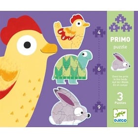 Bild på Djeco, Pussel In the meadows, 4, 6, 9 pcs