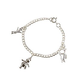 Bild på Armband Nalle Puh M 3 Berlocker Äkta Silver