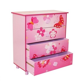 Bild på Kinderkommode Kinderschrank Kinder Schrank Schmetterling +Schubladen