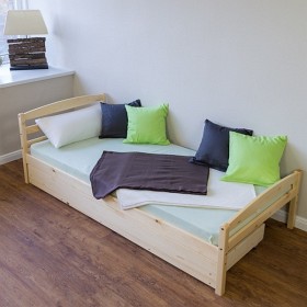 Bild på 3FT Single storage Bed solid wood pine Bed frame Pull Out Trundle Bed Cabin bed