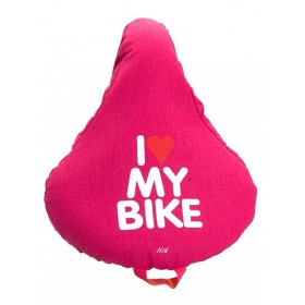 Bild på Liix, Liix Saddlecover I Love My Bike Pink
