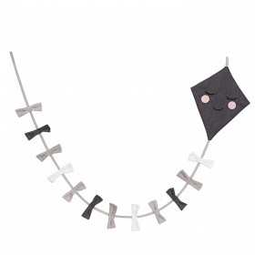 Bild på Roommate, Kite Flag line Grey/black/White