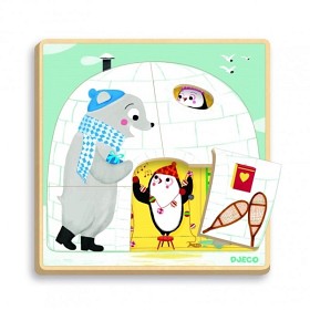Bild på Djeco, 3-lager pussel, Igloo