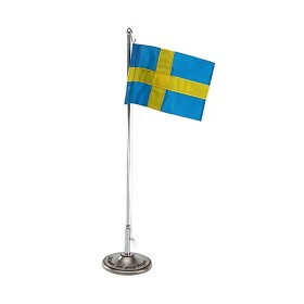 Bild på Dopflaggstång "Minne Av Dopdagen" H 30 Cm M Svensk Flagga