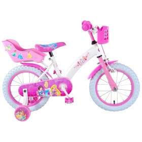 Bild på Disney Princess, Barncykel med stödhjul 14" vit & rosa