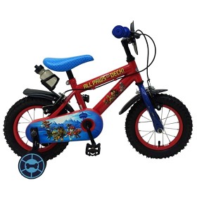 Bild på Paw Patrol, Barncykel med stödhjul & handbromsar 12" röd