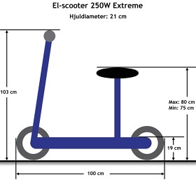 Bild på El-scooter 250 W EXTREME - Gul