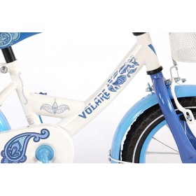 Bild på Volare, Barncykel med stödhjul - Paisley 14" vit & blå