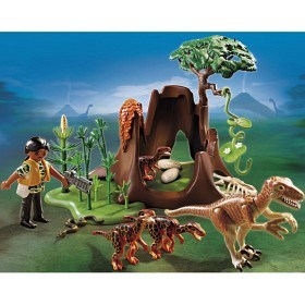 Bild på Playmobil Dinos - Deinonychus med Velociraptorer 5233