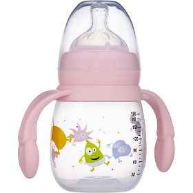 Bild på 2B Baby Babblarna Nappflaska med handtag 180 ml (Rosa)