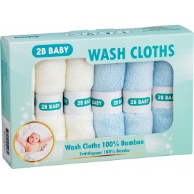 Bild på 2B Baby Tvättlappar Bambu 6-pack (Blå)