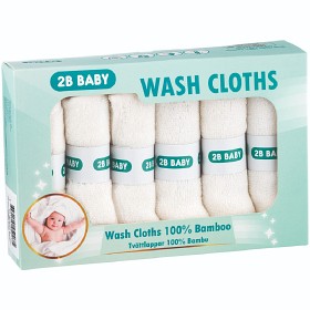 Bild på 2B Baby Tvättlappar Bambu 6-pack (Vit)