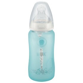 Bild på NUK First Choice Silikonskydd för glasflaska 240 ml (Blå)