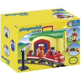 Bild på Playmobil 1.2.3 - Bärbart tågset 6783