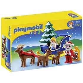 Bild på Playmobil 1.2.3 - Tomte i släde med renar 6787
