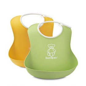 Bild på Babybjörn Haklapp 2-pack (Grön/Gul)