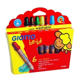 Bild på Giotto be-bè Extra tjocka Färgpennor 6-pack