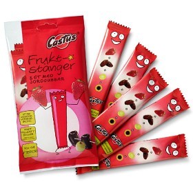 Bild på Castus Fruktstänger 5-pack i påse (Jordgubb)