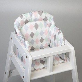 Bild på NG Baby Matstolsdyna Harlequin (Rosa)