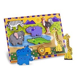 Bild på Melissa & Doug Safaripussel med tjocka bitar (8-bitar)