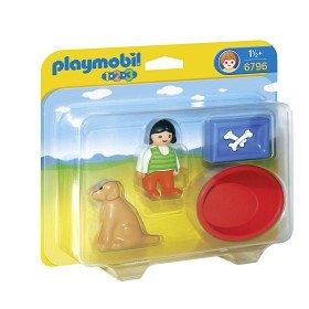 Bild på Playmobil 1.2.3 - Flicka med hund 6796