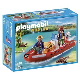 Bild på Playmobil Wild Life - Gummibåt med tjuvfiskare 5559