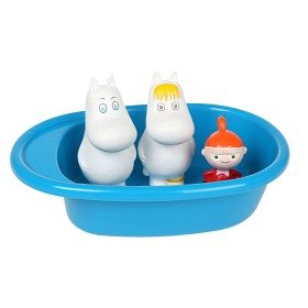 Bild på Mumin Badleksaker 3 figurer och badkar